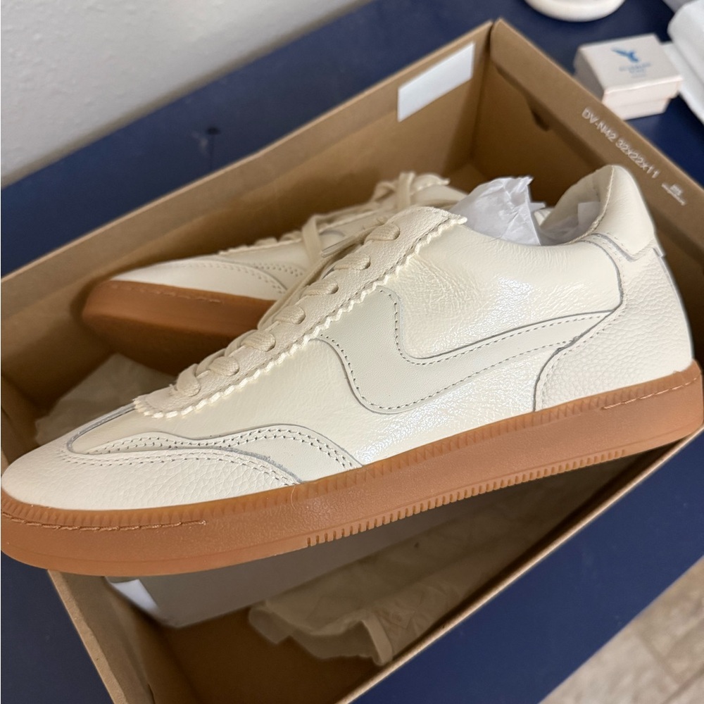 Dolce Vita Cream Leather Sneakers